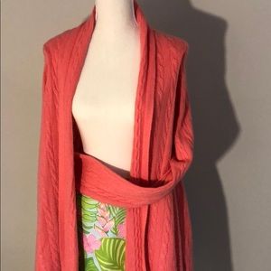 Lilly Pulitzer coral, cashmere sweater